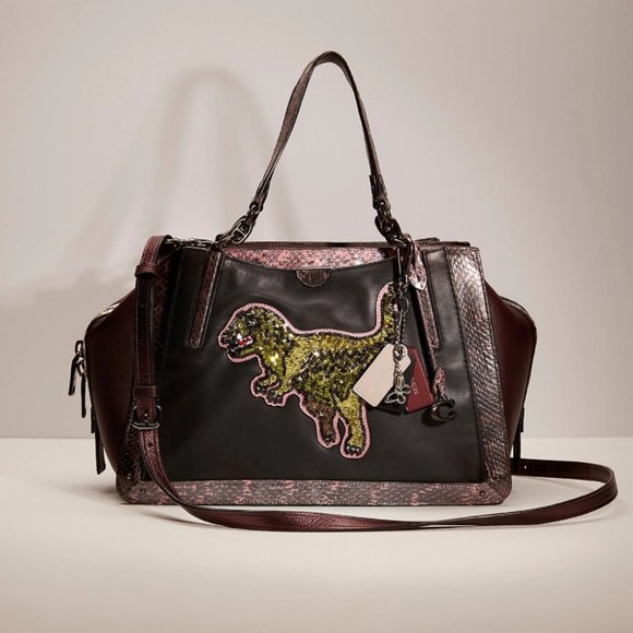 Coach Handbags - Covetable Coach Rexy Upcrafted Dreamer 36 Colorblock Snakeskin Detail Purse Rare